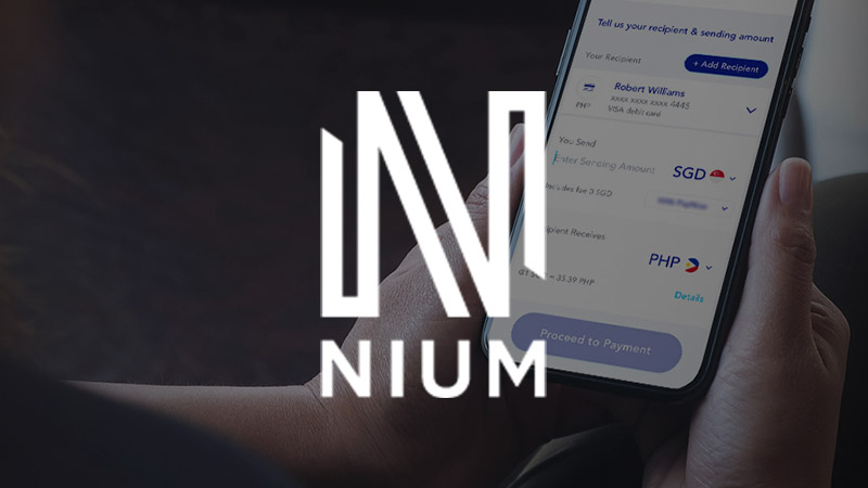 Nium app on smartphone.