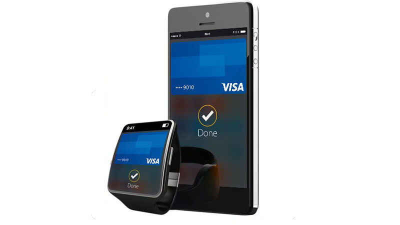 An image of a mobile phone and payment terminal with Visa contactless payment came through on the displays.